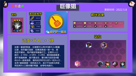 金铲铲之战巨像狙阵容怎么玩