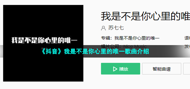 抖音菲律宾没有雪马尼拉也没有爱是什么歌-我是不是你心里的唯一歌词分享