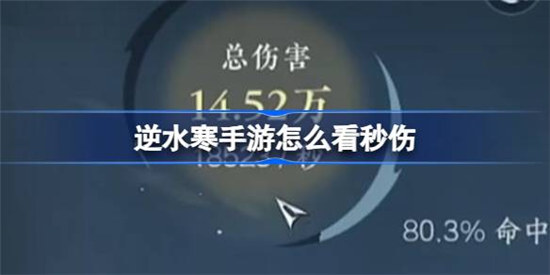 逆水寒手游该怎么看秒伤逆水寒手游看秒伤方法介绍