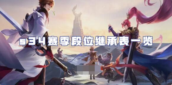 王者荣耀s34赛季如何段位继承 王者荣耀s34赛季段位继承表一览