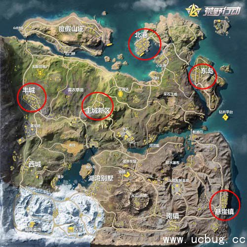 《荒野行动》飓风半岛资源分布图一览 飓风半岛地图哪里资源多