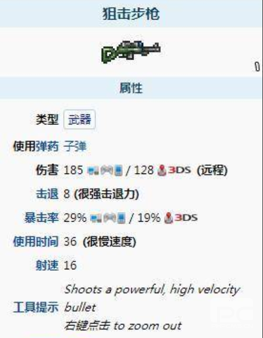 泰拉瑞亚武器狙击步枪获得方法分享-武器详细介绍