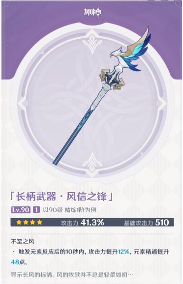 原神风信之锋适合什么角色 风信之锋适配角色全推荐