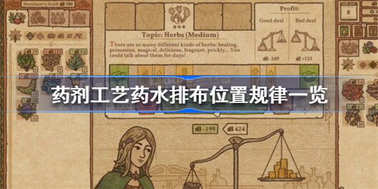 药剂工艺药水排布位置规律有哪些药剂工艺药水排布位置规律介绍