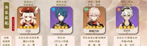 原神枫原万叶蒸发队怎么配队原神枫原万叶蒸发队配队分析