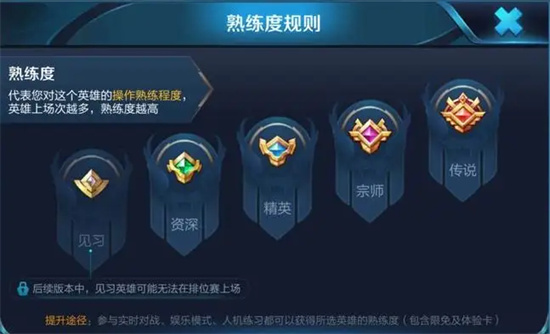 王者荣耀英雄熟练度怎么快速提高熟练度提升方法介绍